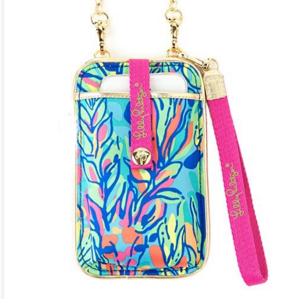 NEW Lilly Pulitzer Crossbody/Wristlet with a Wallet, ID and Phone Holder.